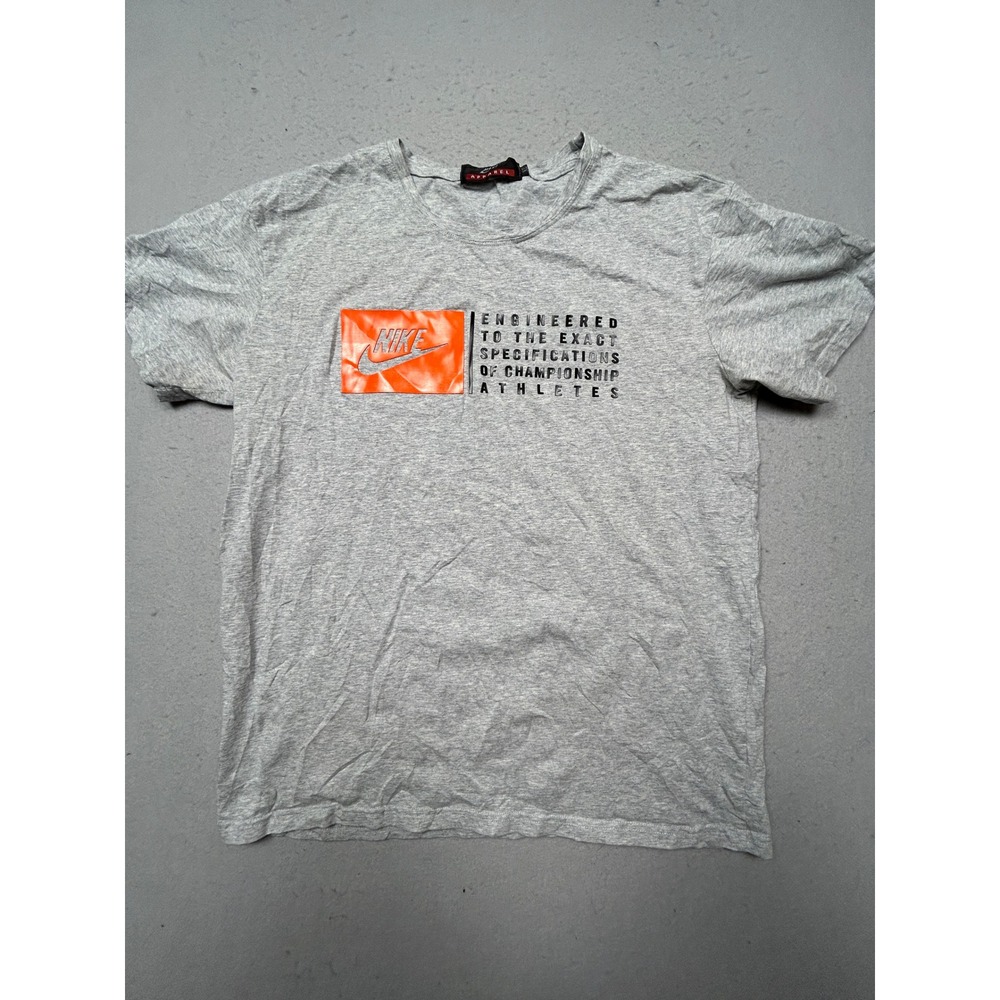 Nike T-Shirt Cotton Blend Heather Gray Graphic XL Mens